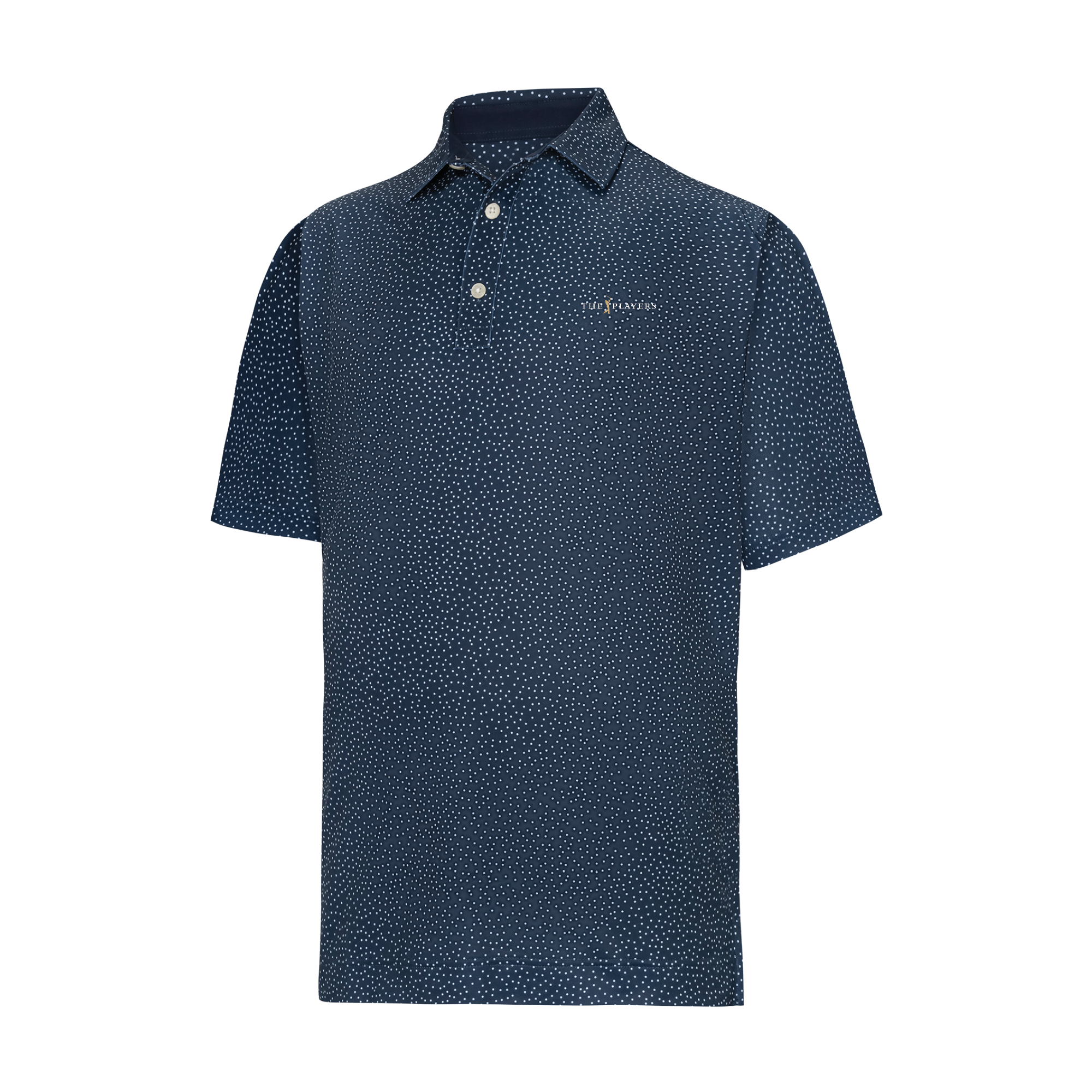 Men's FootJoy  Navy THE PLAYERS Scatter Dot Pique Polo