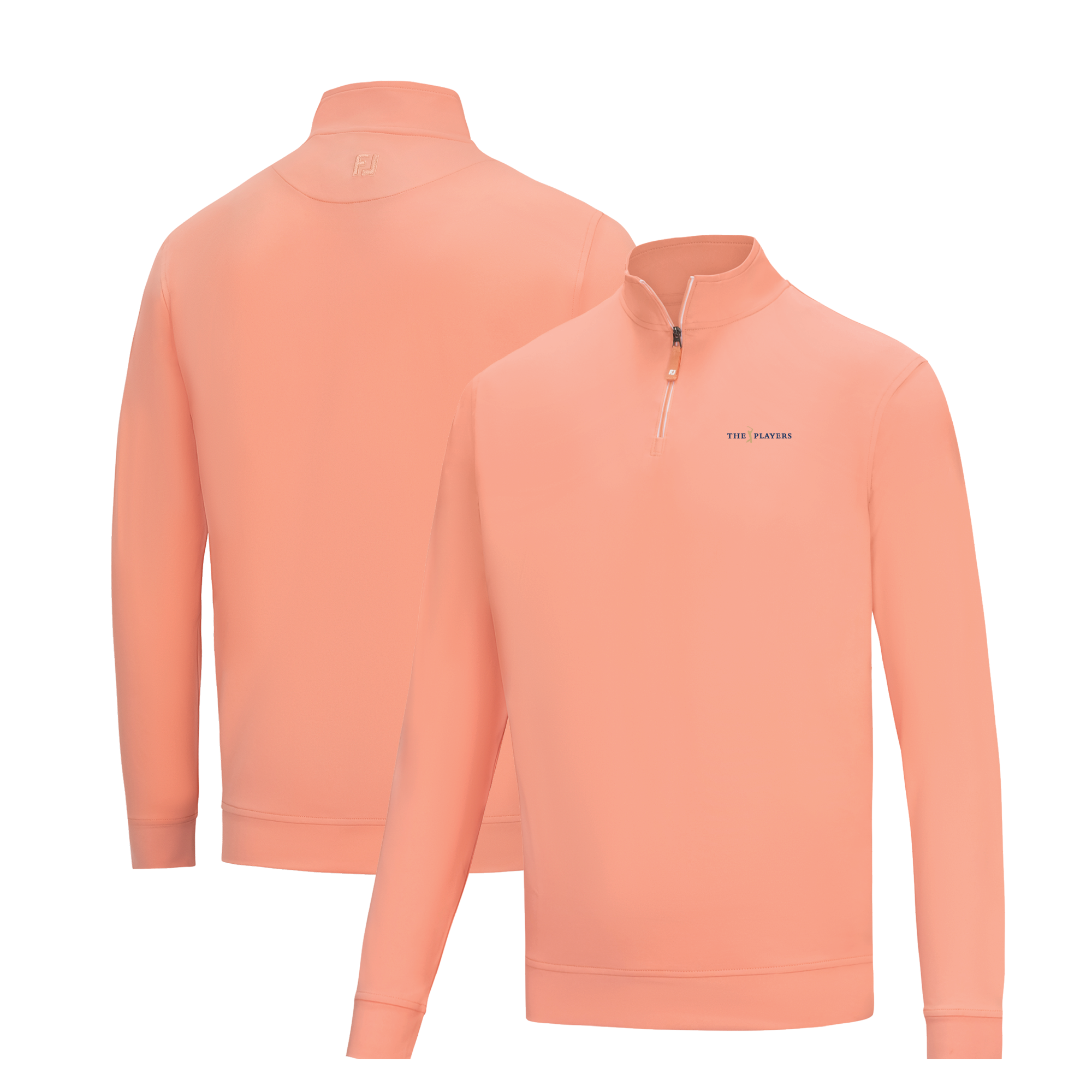 Men's FootJoy Orange THE PLAYERS Approach Quarter-Zip Pullover