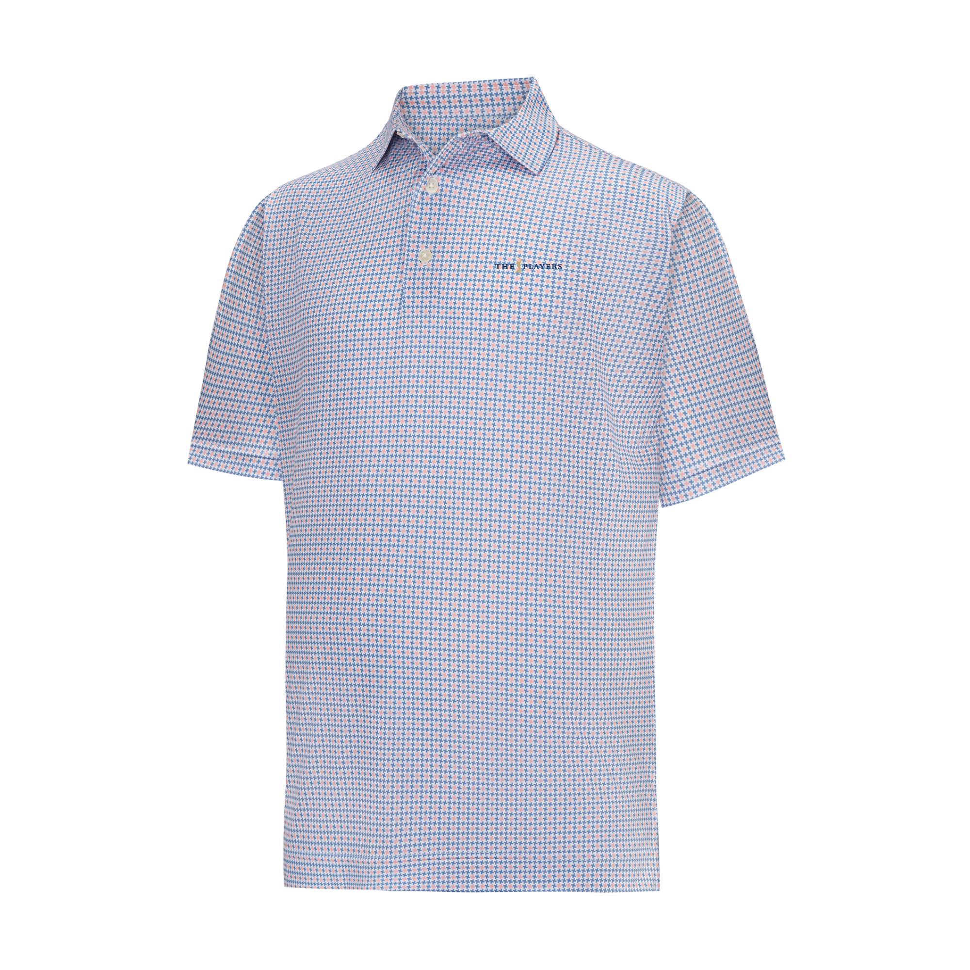 Men's FootJoy  White THE PLAYERS Houndstooth Lisle Polo