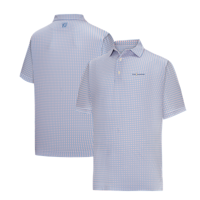 Polo FootJoy Lisle à motif pied-de-poule - Blanc