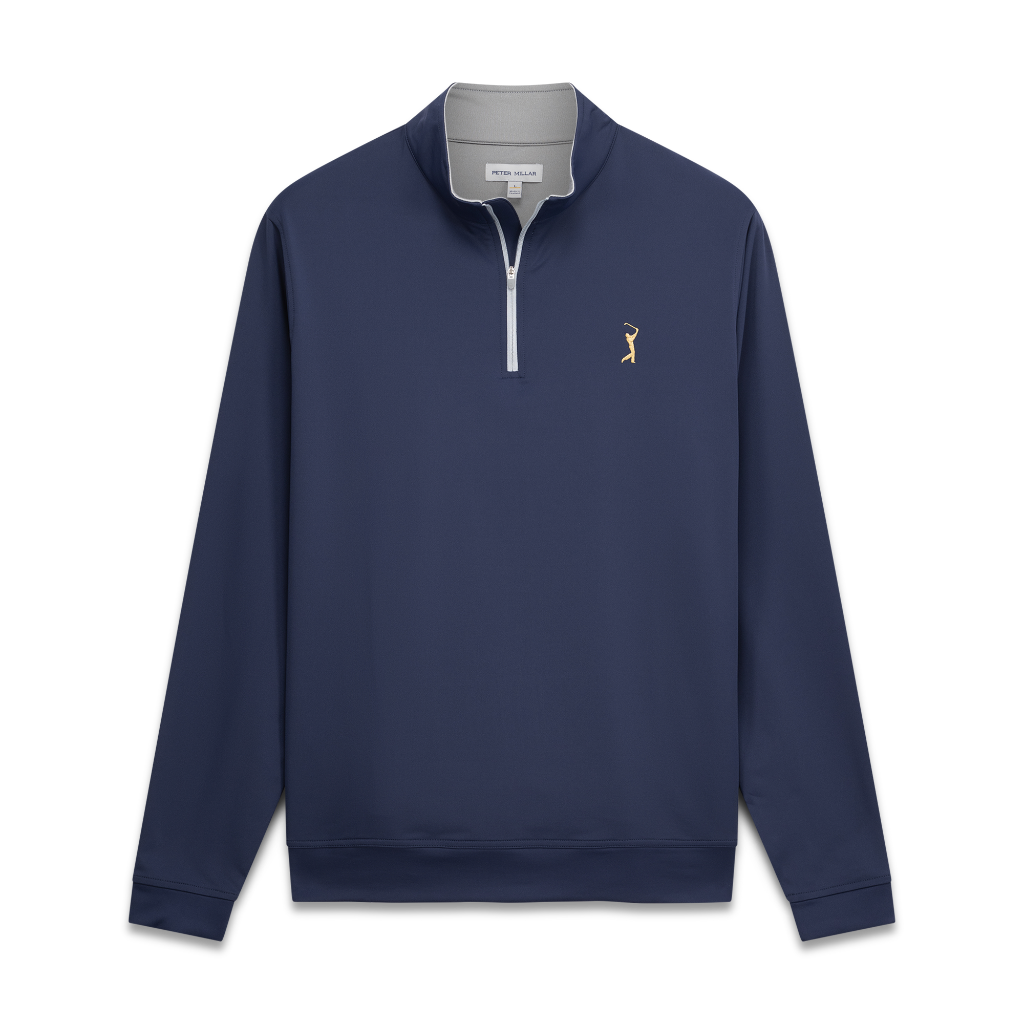 Pull à col zippé Peter Millar THE PLAYERS Perth Performance bleu marine pour homme