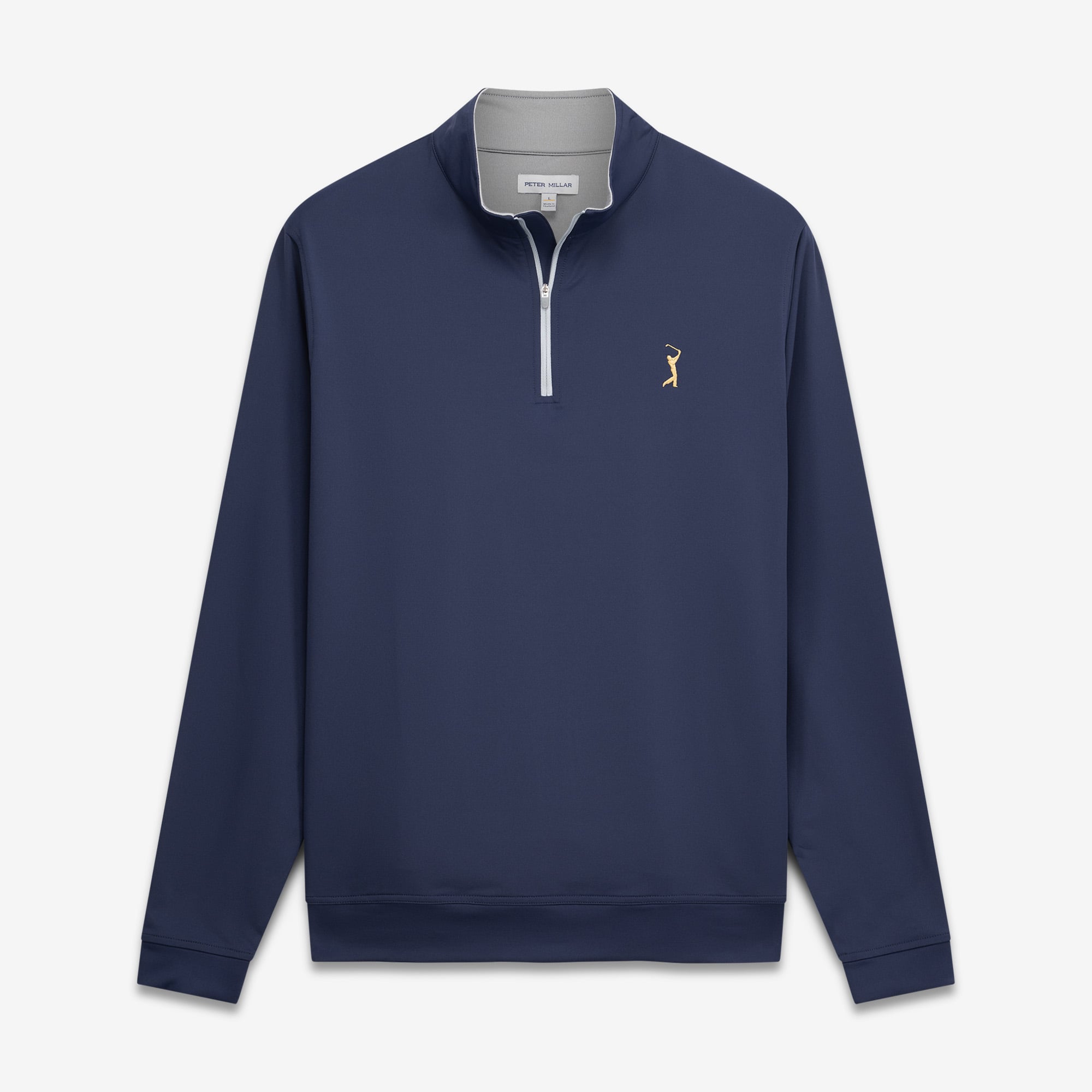 Pull à col zippé Peter Millar THE PLAYERS Perth Performance bleu marine pour homme