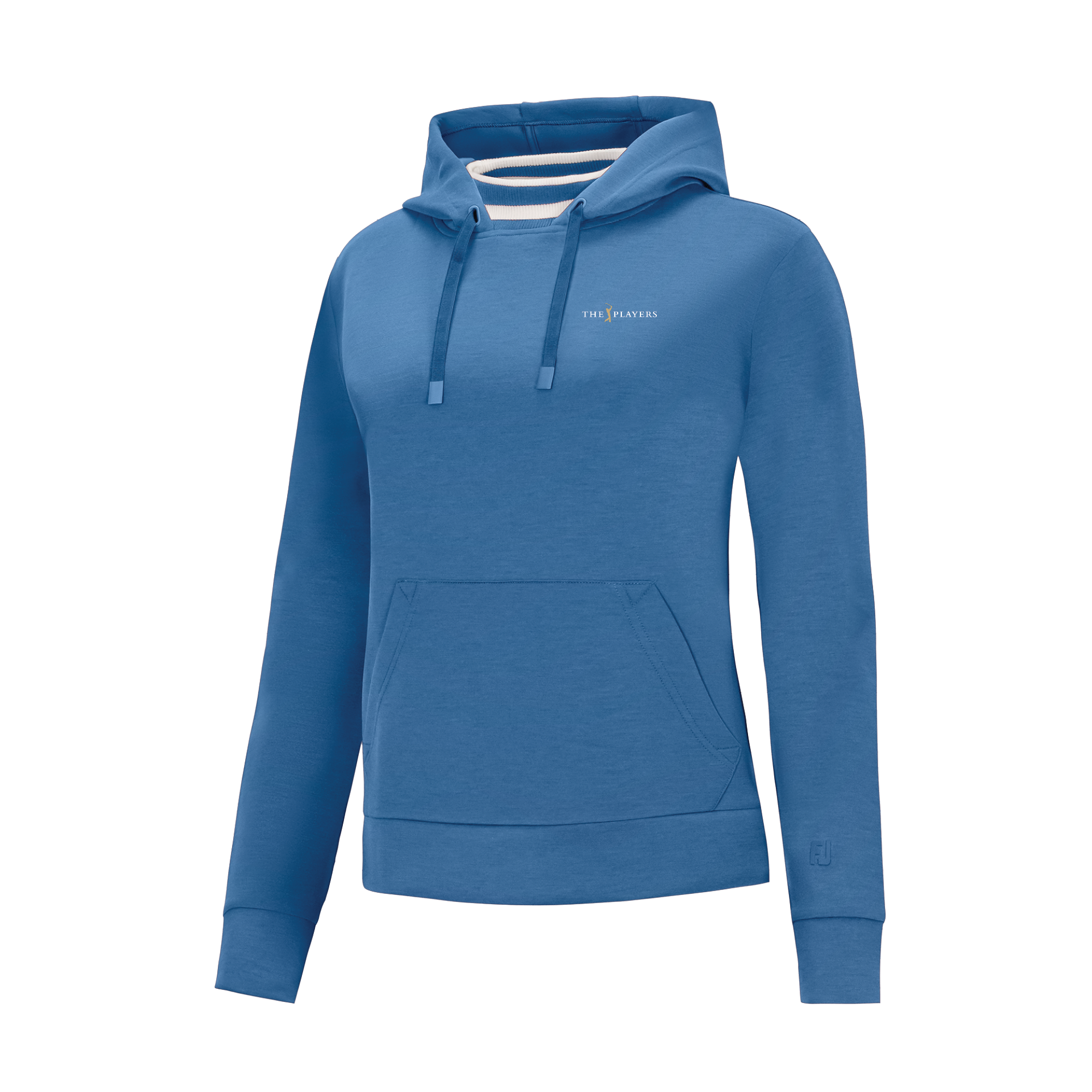 Women's FootJoy  Blue THE PLAYERS Rib Collar Tri-Blend Hoodie