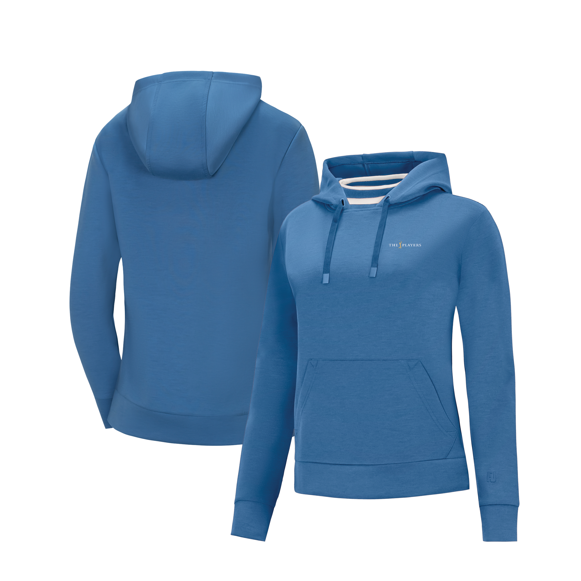 Women's FootJoy  Blue THE PLAYERS Rib Collar Tri-Blend Hoodie