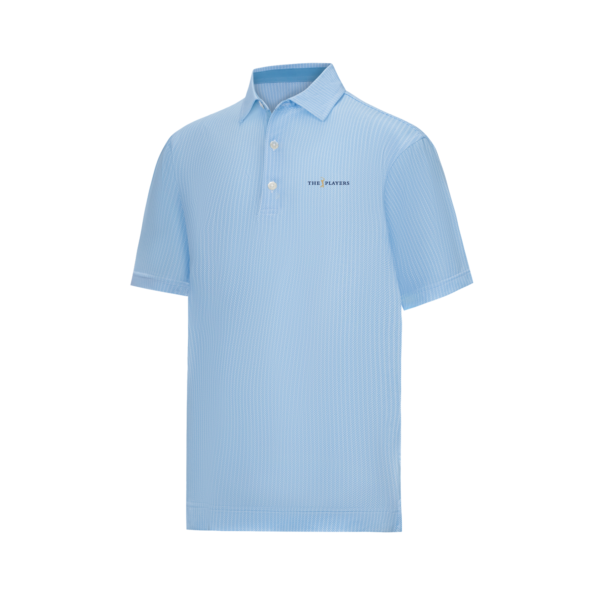 Youth FootJoy  Light Blue THE PLAYERS Tee Time Print Lisle Polo