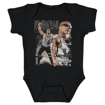 The Rock 500 Level Infant Vintage Grunge Bodysuit - Black