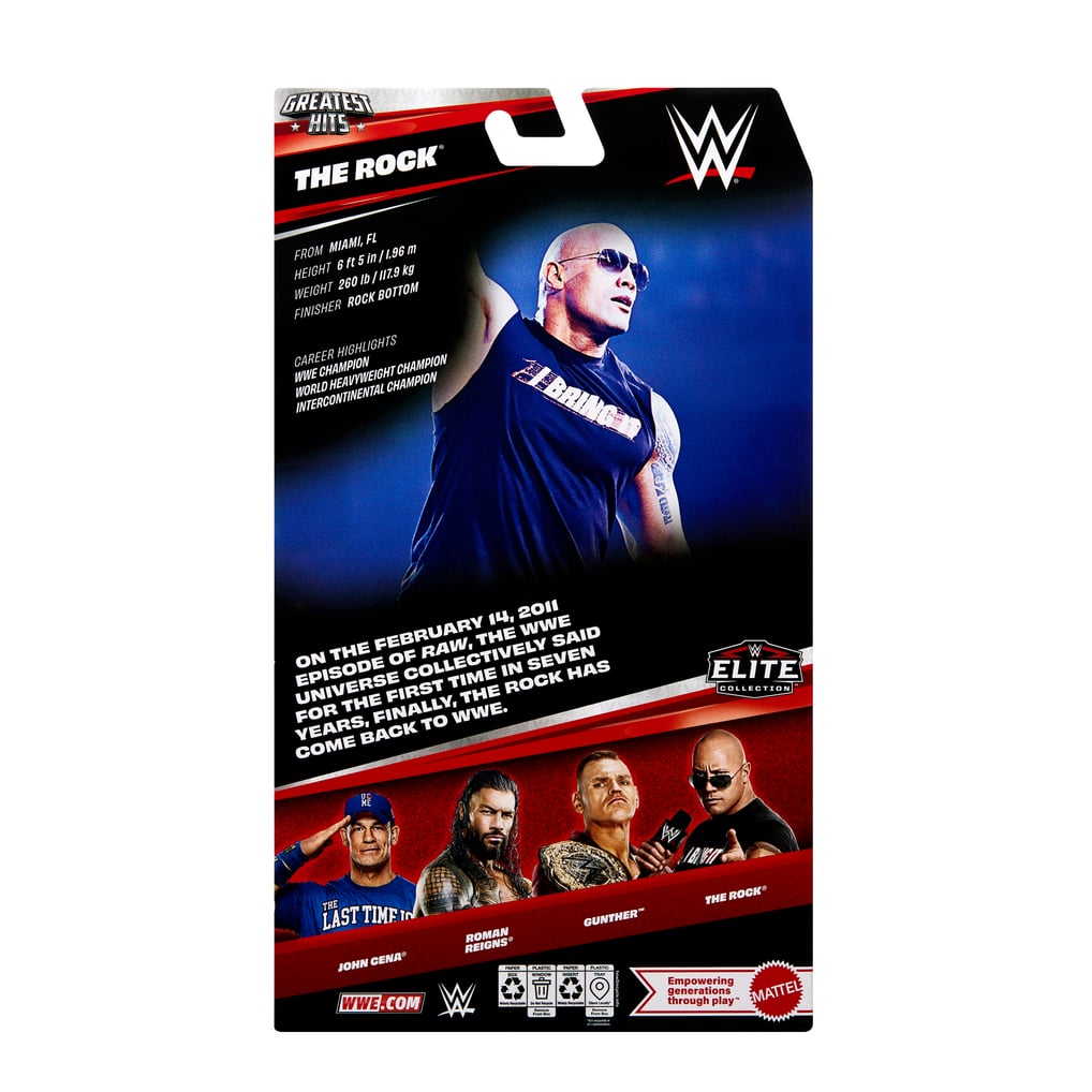 The Rock WWE Mattel Elite Collection Greatest Hits #5 Action Figure ...