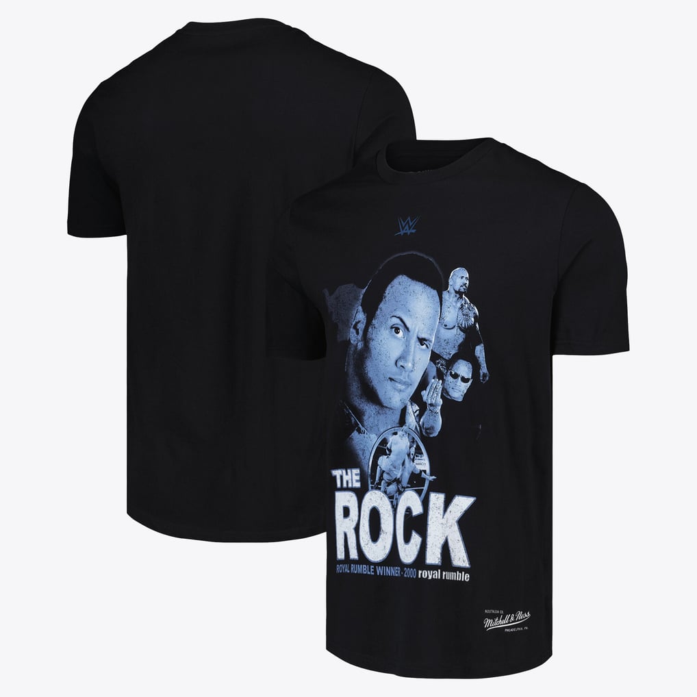 WWE The Rock Fanatics European Exclusive Mitchell & Ness Graphic T 