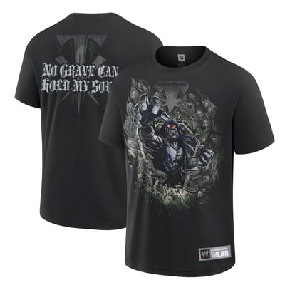 The Undertaker  No Grave Retro T-Shirt - Black