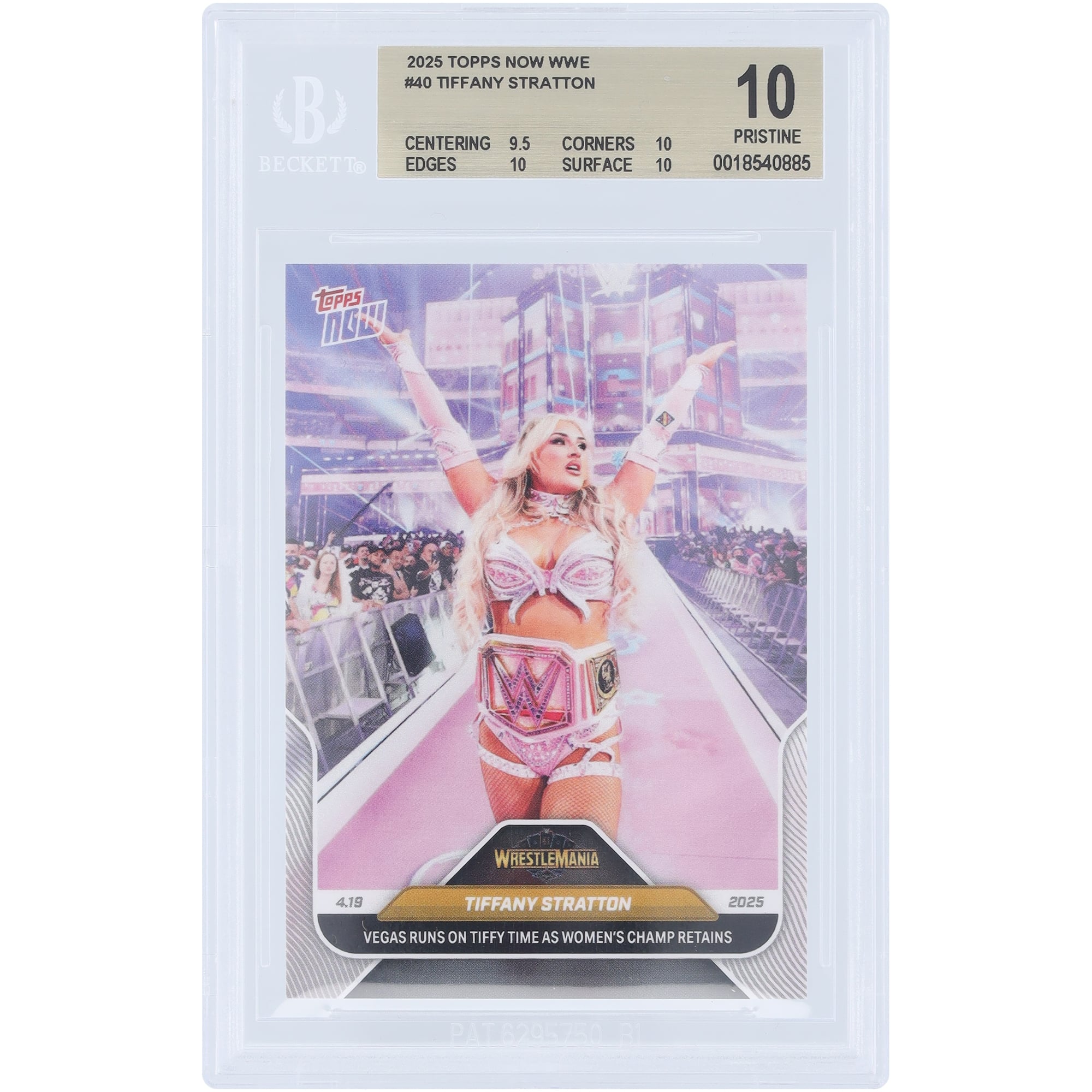 Tiffany Stratton WWE 2025 Topps Now Vegas Runs On Tiffy Time As 