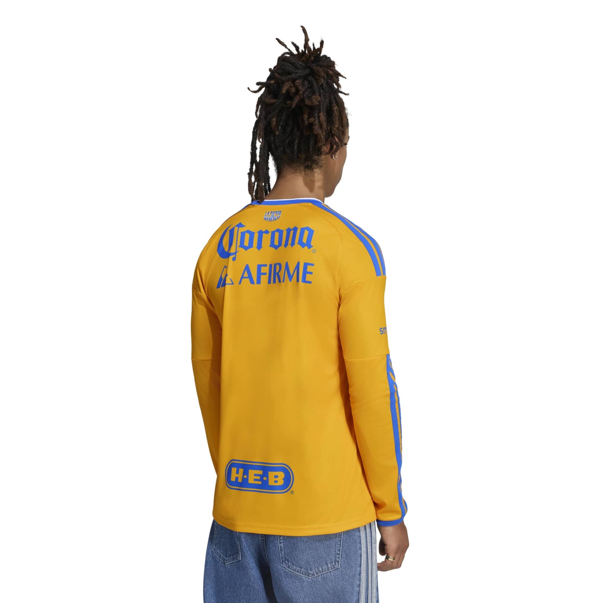 Men's adidas Navy Tigres UANL 2026/27 Away Replica Long Sleeve Jersey