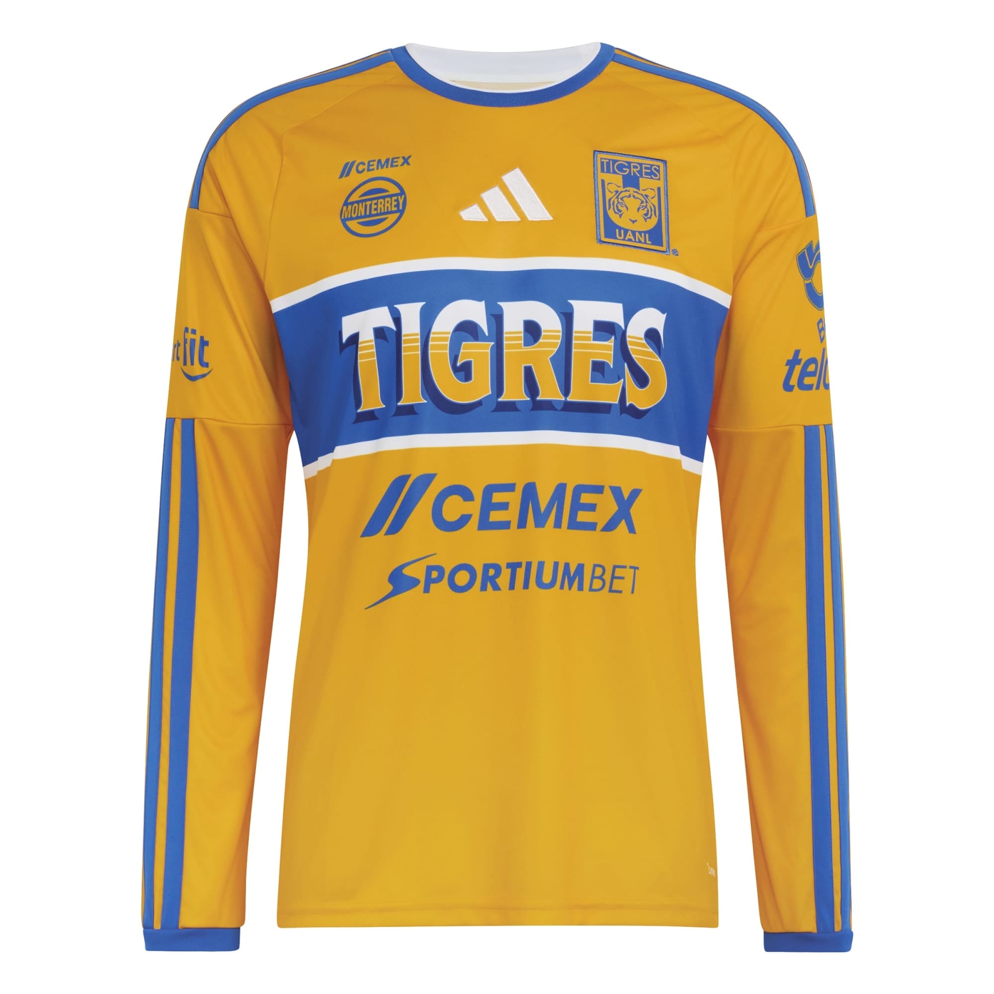 Men's adidas Navy Tigres UANL 2026/27 Away Replica Long Sleeve Jersey