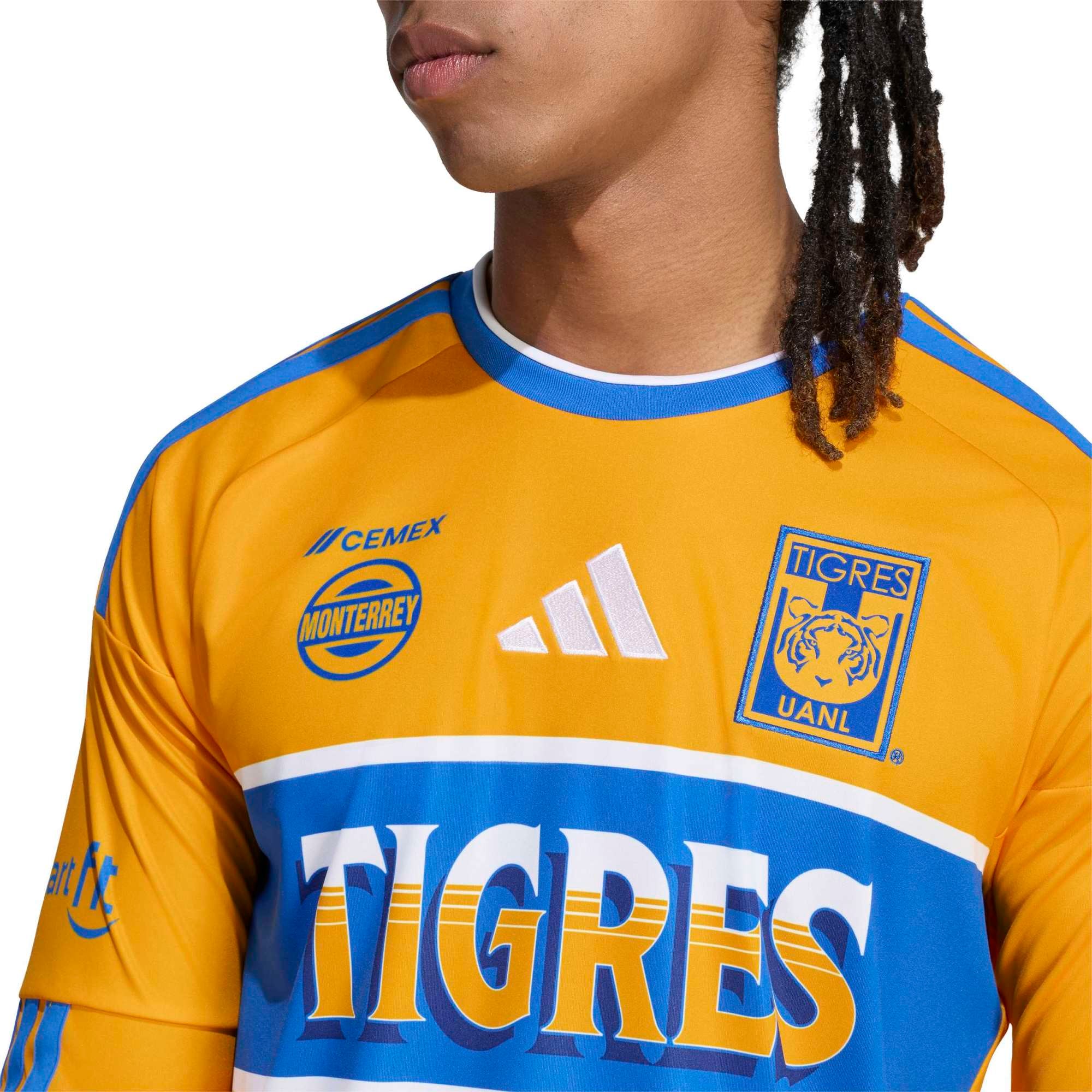 Men's adidas Navy Tigres UANL 2026/27 Away Replica Long Sleeve Jersey