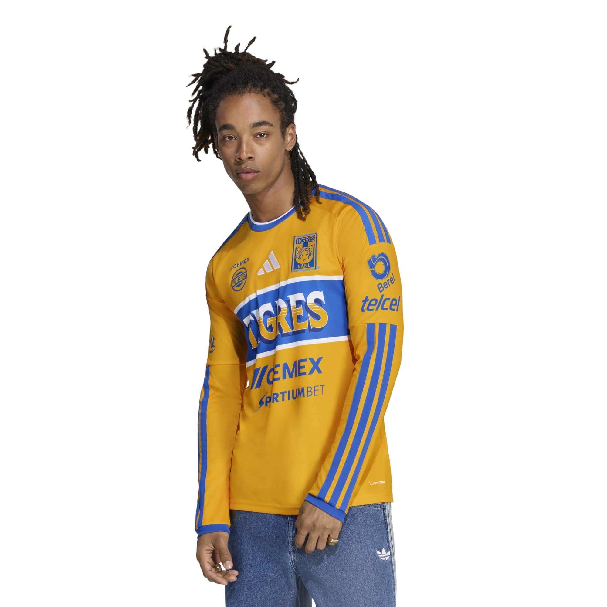 Men's adidas Navy Tigres UANL 2026/27 Away Replica Long Sleeve Jersey