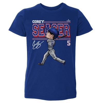 Corey Seager 500 Level Toddler Cartoon T-Shirt - Royal