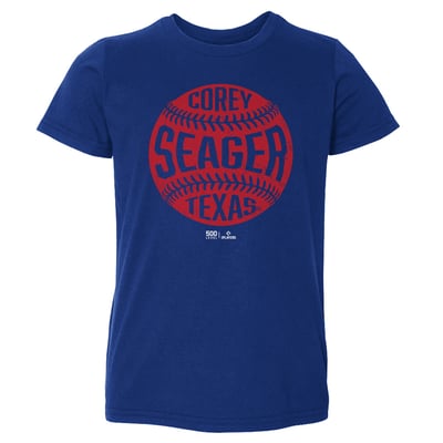 Corey Seager 500 Level Toddler Vintage Baseball T-Shirt - Royal