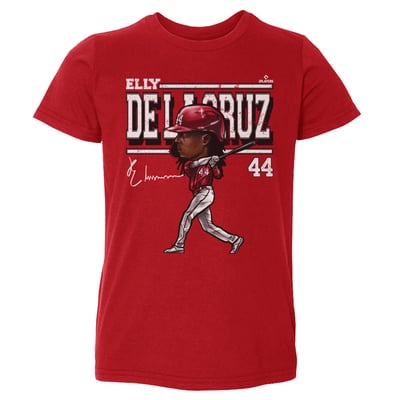 Elly De La Cruz 500 Level Toddler Cartoon T-Shirt - Red