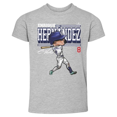 Enrique Hernández 500 Level Toddler Cartoon T-Shirt - Heather Gray