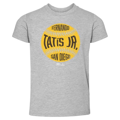 Fernando Tatis Jr. 500 Level Toddler Vintage Baseball T-Shirt - Heather Gray
