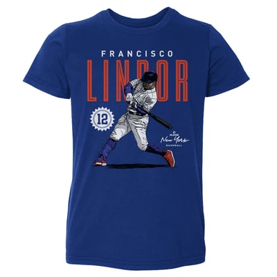 Francisco Lindor 500 Level Toddler Card T-Shirt - Royal