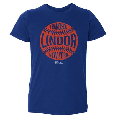Francisco Lindor 500 Level Toddler Vintage Baseball T-Shirt - Royal