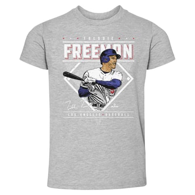Freddie Freeman 500 Level Toddler Vintage T-Shirt - Heather Gray
