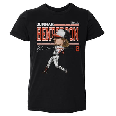 Gunnar Henderson 500 Level Toddler Cartoon T-Shirt - Black