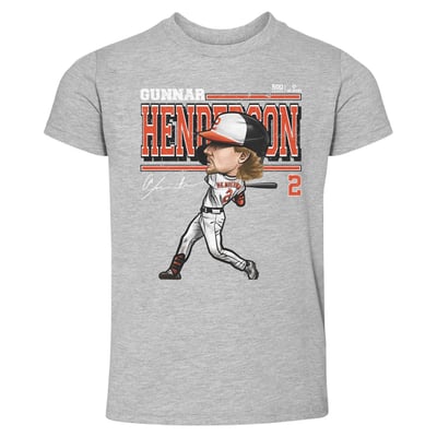 Gunnar Henderson 500 Level Toddler Cartoon T-Shirt - Heather Gray