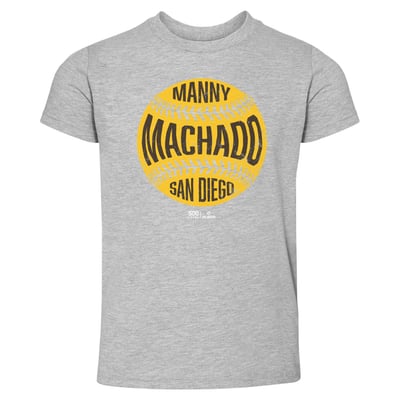 Manny Machado 500 Level Toddler Vintage Baseball T-Shirt - Heather Gray
