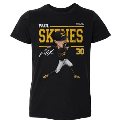 Paul Skenes 500 Level Toddler Cartoon T-Shirt - Black
