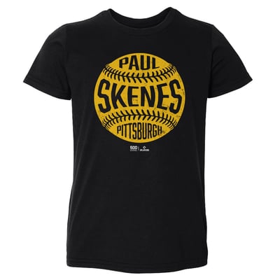 Paul Skenes 500 Level Toddler Vintage Baseball T-Shirt - Black
