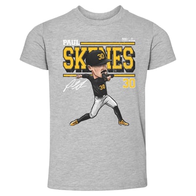 Paul Skenes 500 Level Toddler Cartoon T-Shirt - Heather Gray