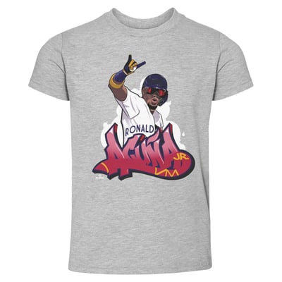 Ronald Acuña Jr. 500 Level Toddler Graffiti T-Shirt - Heather Gray