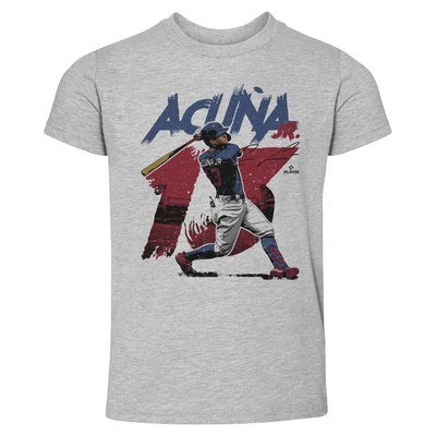 Ronald Acuña Jr. 500 Level Toddler Rough T-Shirt - Heather Gray