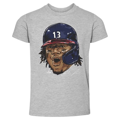 Ronald Acuña Jr. 500 Level Toddler Scream T-Shirt - Heather Gray
