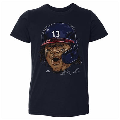 Ronald Acuña Jr. 500 Level Toddler Scream T-Shirt - Navy
