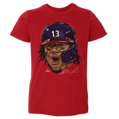 Ronald Acuña Jr. 500 Level Toddler Scream T-Shirt - Red