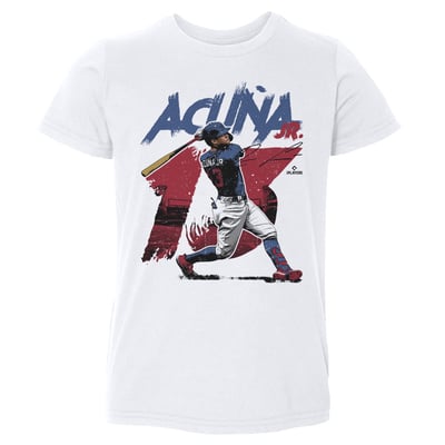 Ronald Acuña Jr. 500 Level Toddler Rough T-Shirt - White