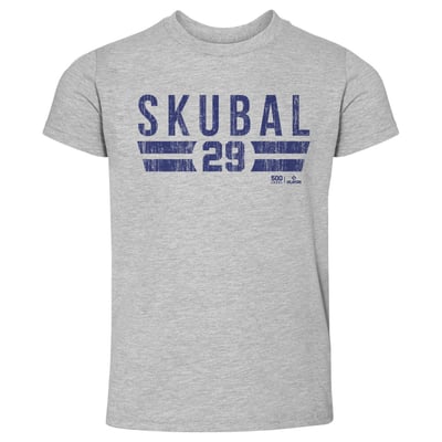 Tarik Skubal 500 Level Toddler Font T-Shirt - Heather Gray