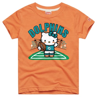 Miami Dolphins x Hello Kitty Homage Toddler Tri-Blend T-Shirt - Orange