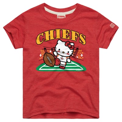 Kansas City Chiefs x Hello Kitty Homage Toddler Tri-Blend T-Shirt - Red