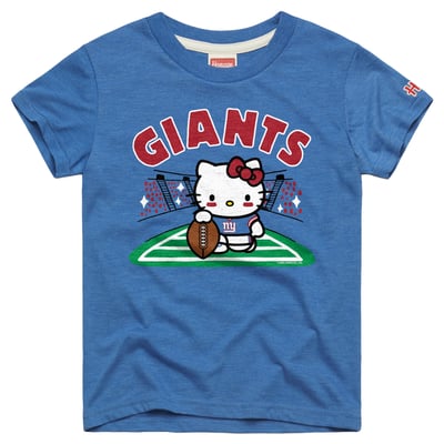 New York Giants x Hello Kitty Homage Toddler Tri-Blend T-Shirt - Royal