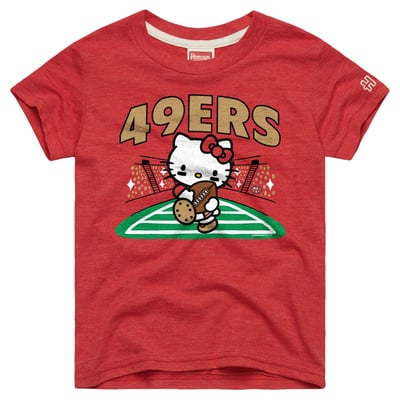 San Francisco 49ers x Hello Kitty Homage Toddler Tri-Blend T-Shirt - Scarlet