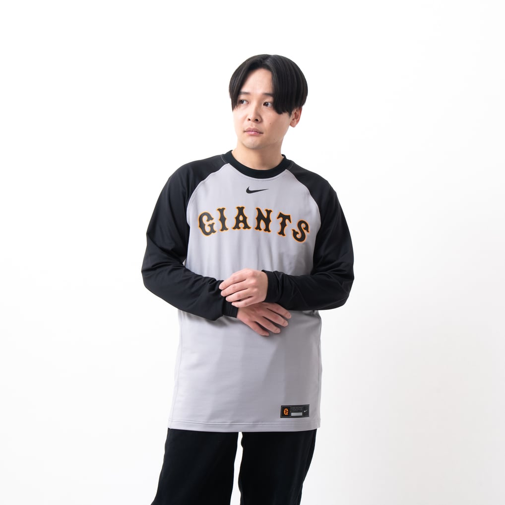 プラクティス LS Tシャツ グレー×ブラック NIKE AUTHENTIC