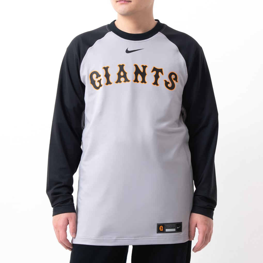 プラクティス LS Tシャツ グレー×ブラック NIKE AUTHENTIC