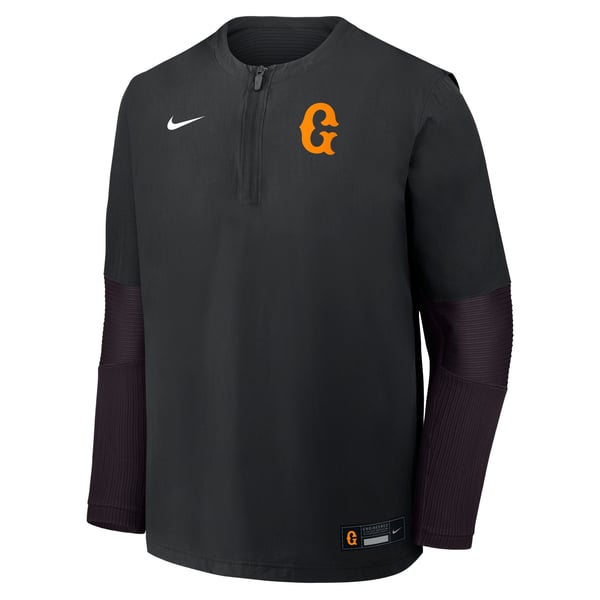 プラクティス ハーフジップ ロングスリーブ ウィンドシャツ ブラック NIKE