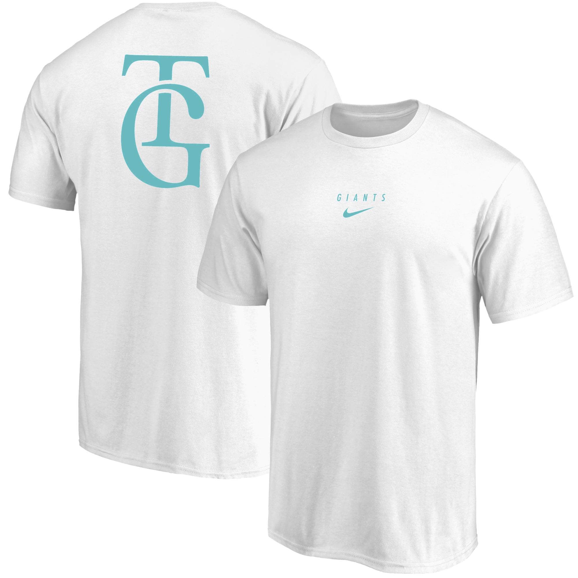 BBTG コットン Tシャツ ホワイト×ターコイズ NIKE