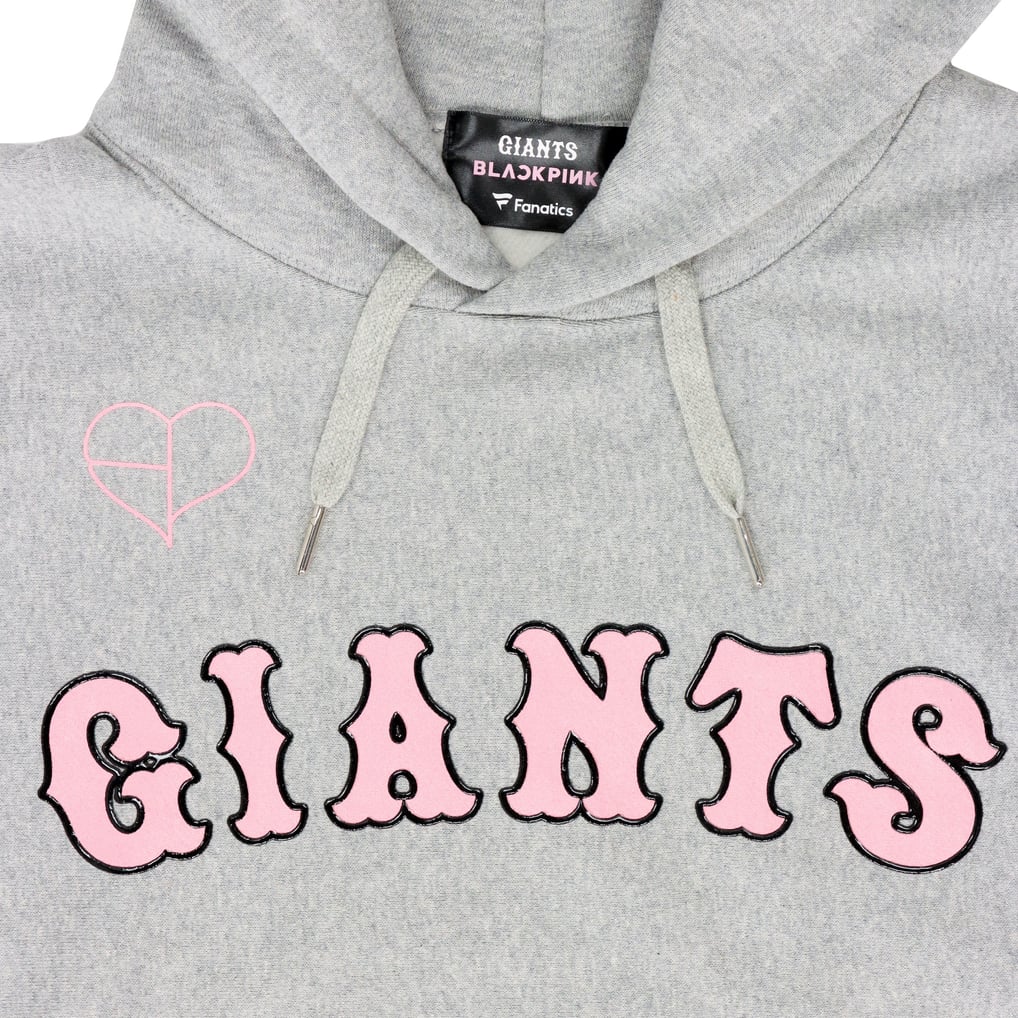読売ジャイアンツ×BLACKPINK グレー ロゴ フーディー