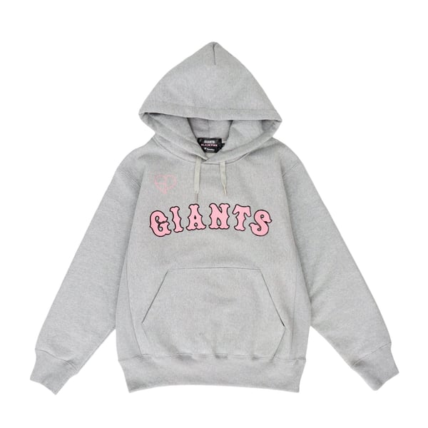 読売ジャイアンツ×BLACKPINK グレー ロゴ フーディー