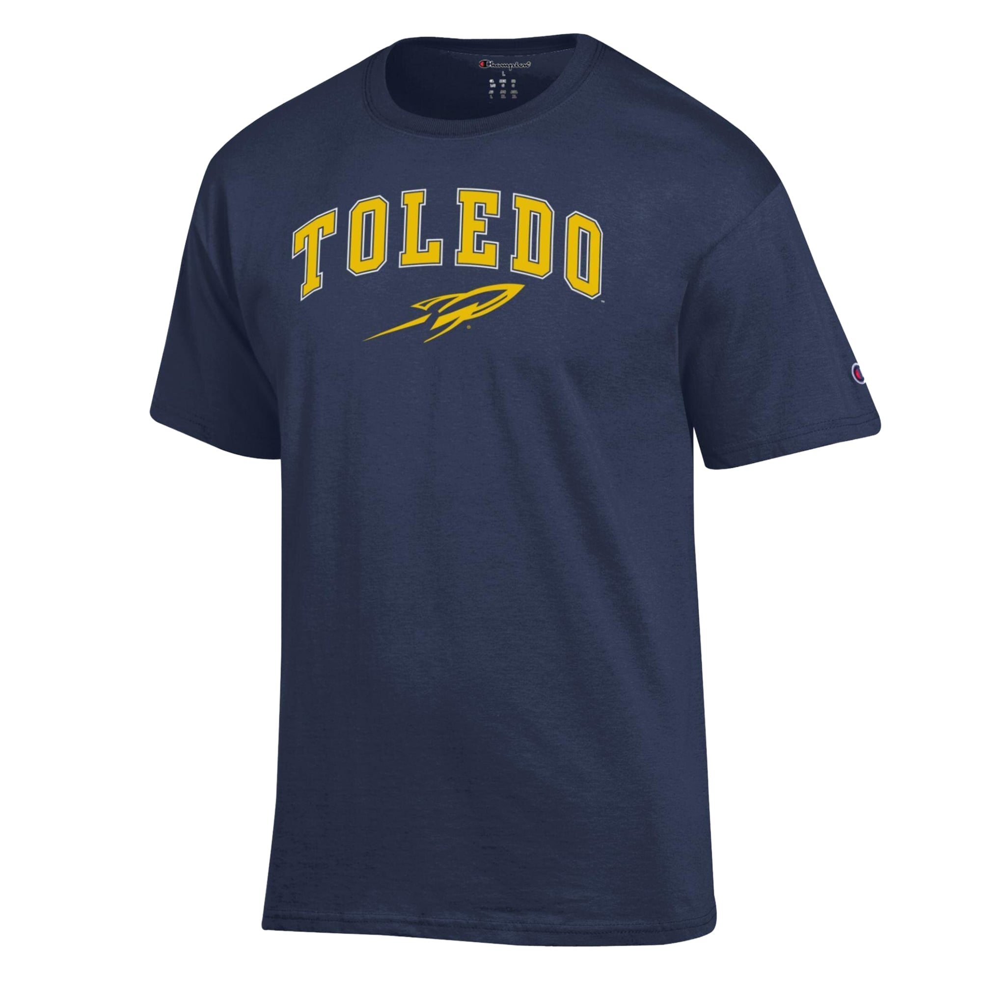 T-shirt homme Champion bleu marine avec logo en forme d'arche des Toledo Rockets